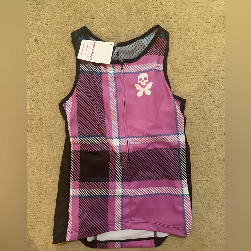 Betty Designs Tartan Race Triathlon Top XL